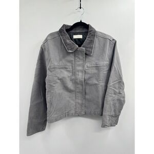 NWOT Cole Ivy Workwear Jacket Men's Small Gray Long Sleeve Classic 100% Cotton